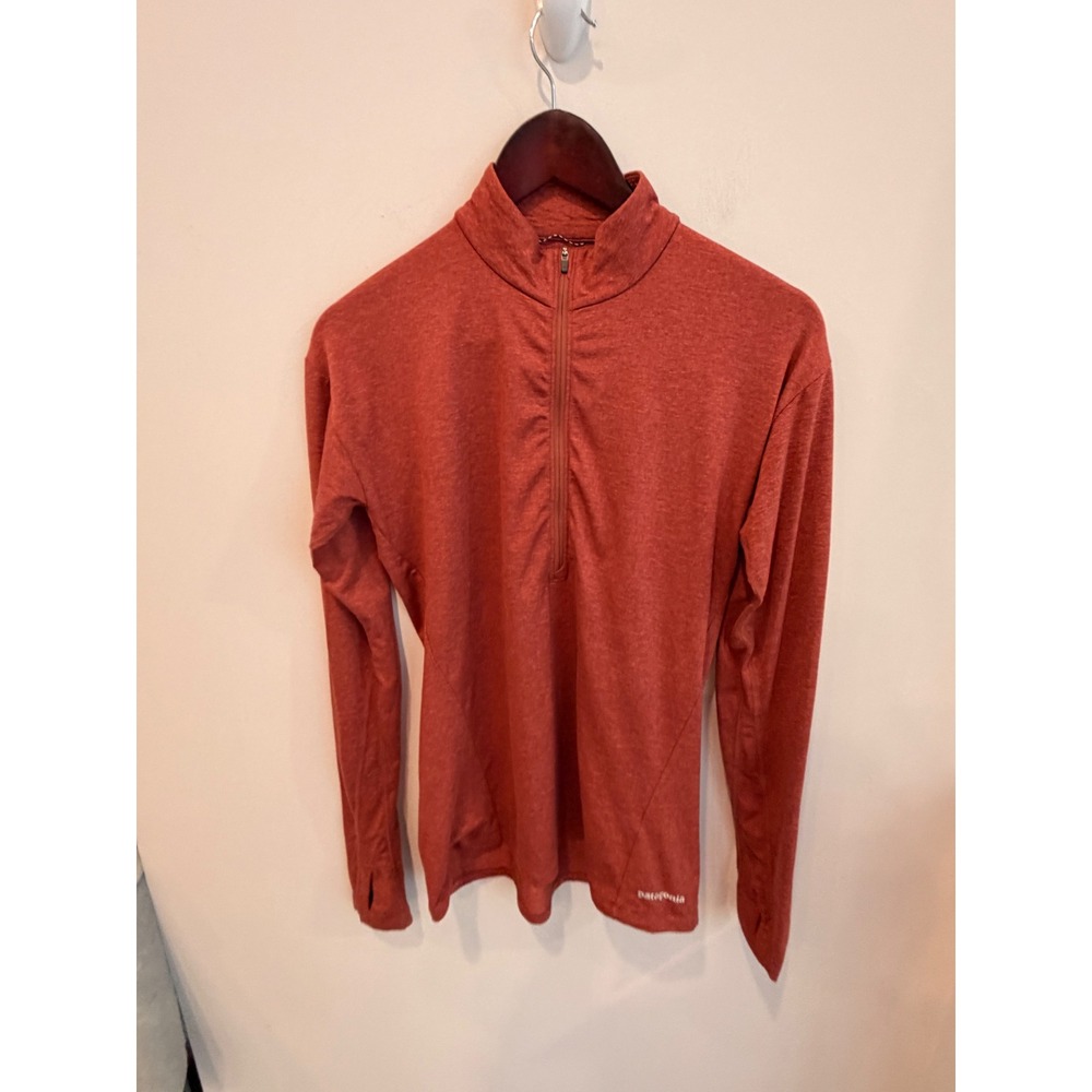Patagonia 1/4 Zip Pullover Womens M Rust Capilene Lightweight Top